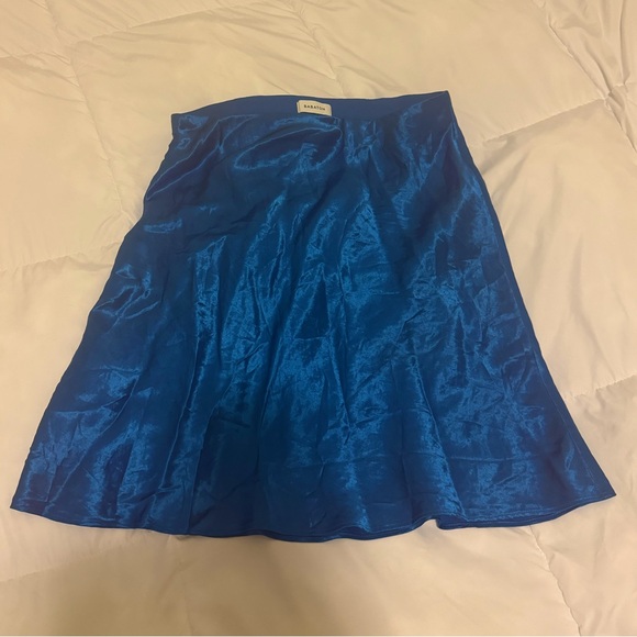 Aritzia Babaton New Slip Satin Mini Skirt - Blue - Picture 2 of 2